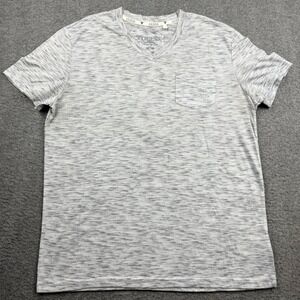 Guess Women's V-Neck Space Dye Pocket T-Shirt Gray Size M Medium X32P13K28D0